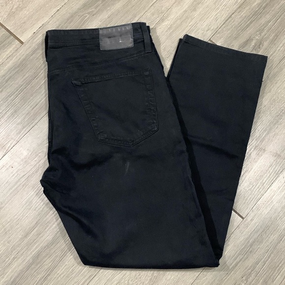 Ag Adriano Goldschmied “The Everett Slim Straight” Black Stretch 5 Pkt Style - Picture 1 of 10